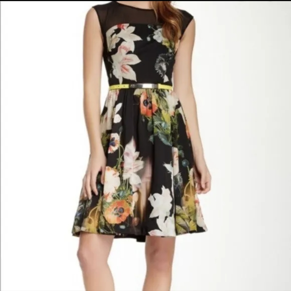 Ted Baker Cameela Opulent Bloom Full Skirt Dress